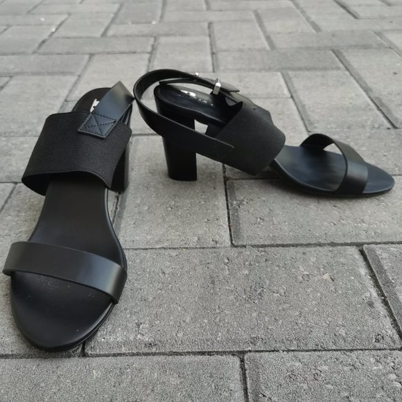 Brown's Black Heeled Sandals - Picture 2 of 11